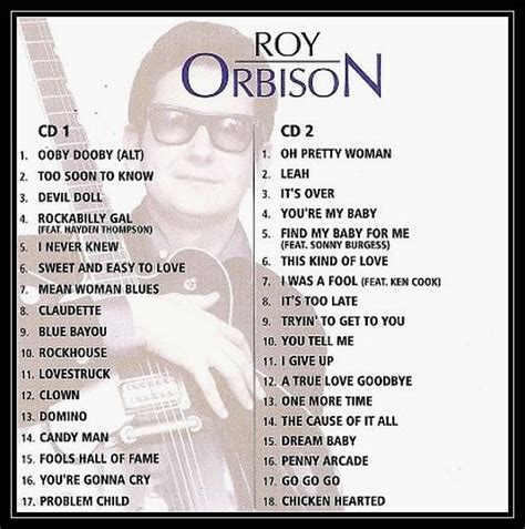 roy orbison levensverhaal|roy orbison populairste nummers.